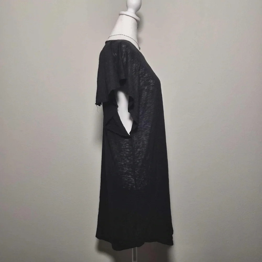Billabong Out For Waves Sheer Coastal Cover Up Burnout Knit Fluttery Tunic Top L - Picture 5 of 14